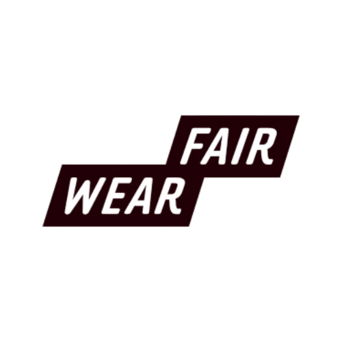 "FairWear"-symbol i sort-hvid version.