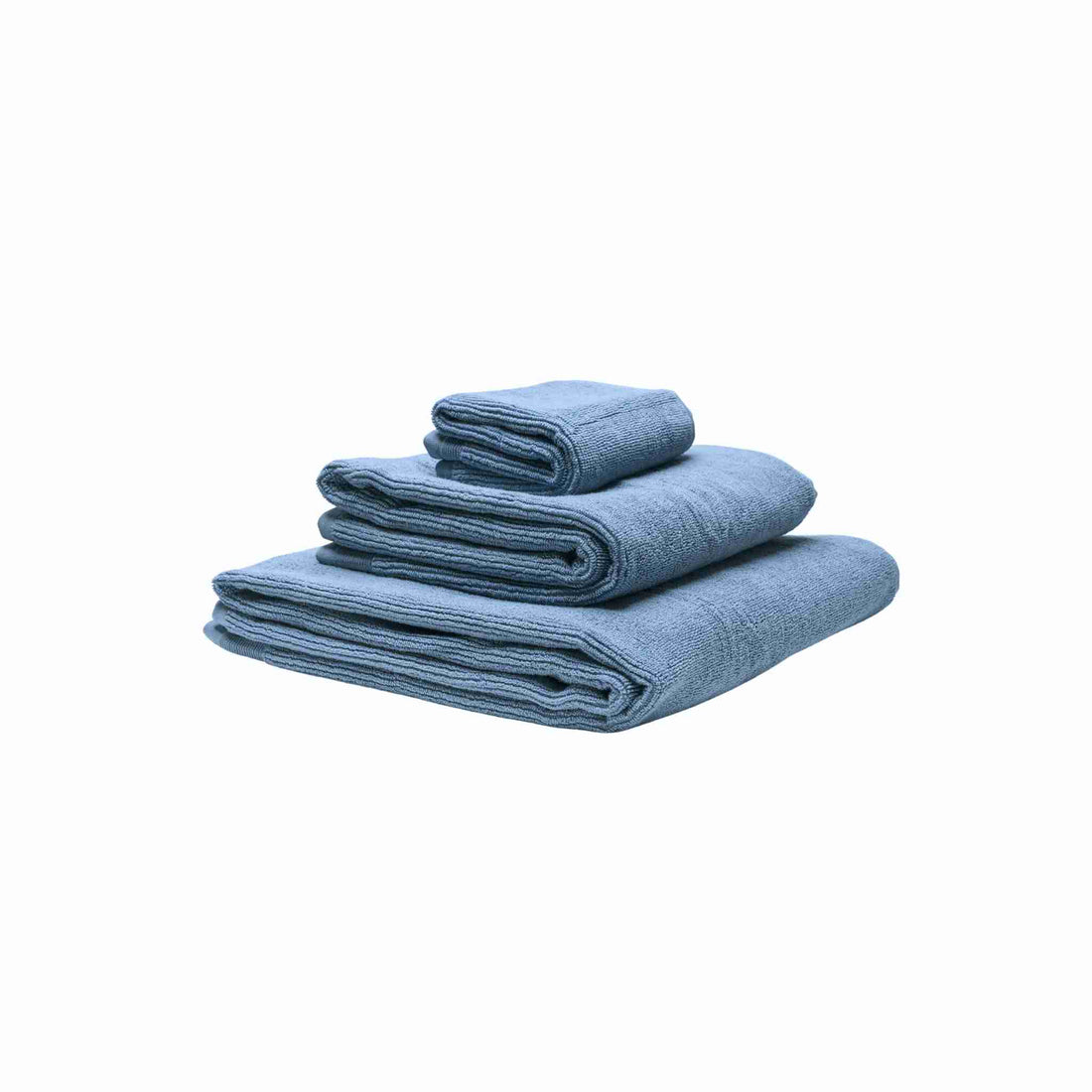 Økologiske håndklæder i farven blå