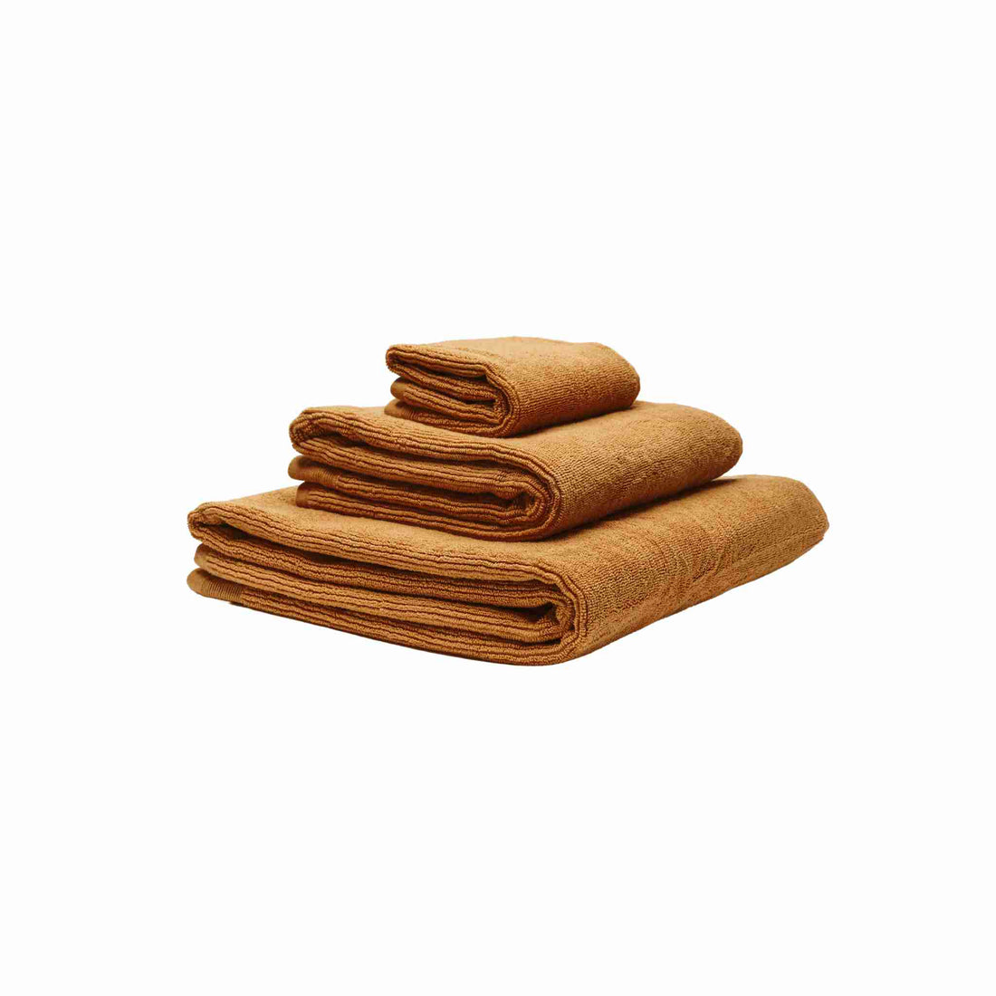 Økologiske håndklæder i farven karrygul