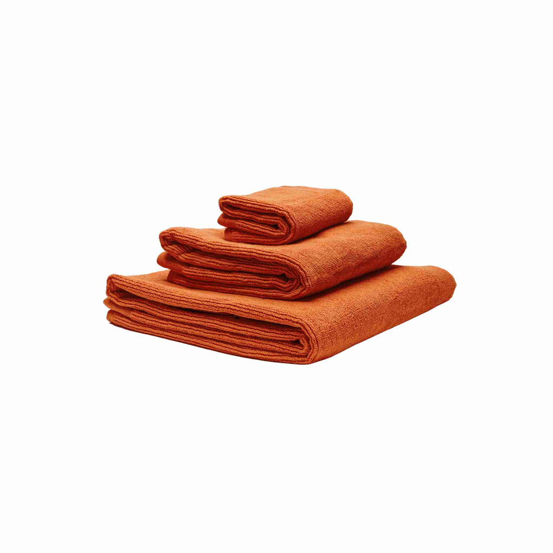 Økologiske håndklæder i farven orange